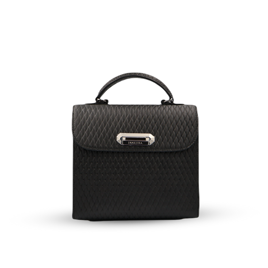 GRACE M COWHIDE DAIMOND SHAPE V  BLACK