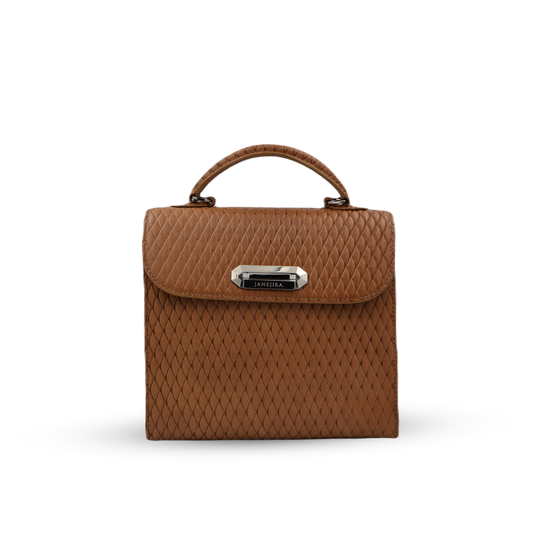 GRACE M COWHIDE DAIMOND SHAPE V BROWN